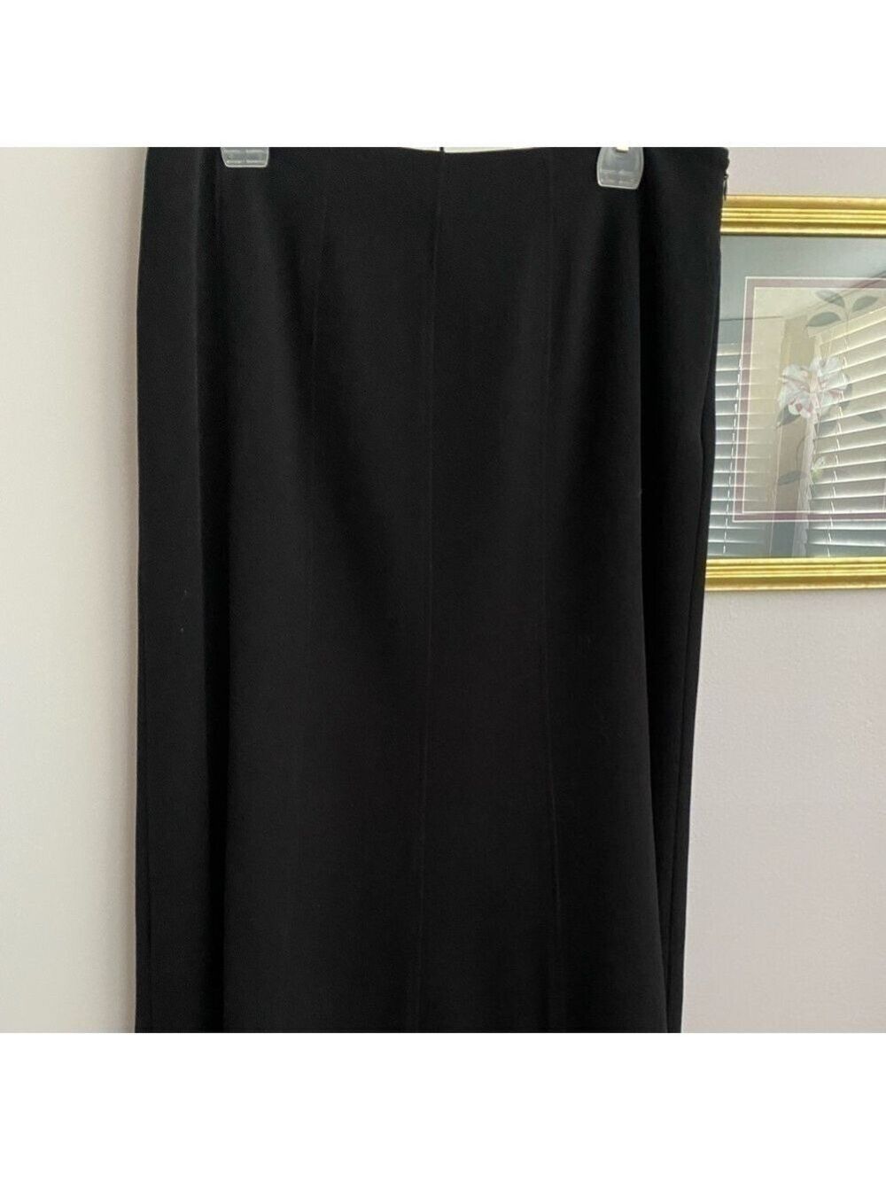 Vintage Parisian Signature Black Gored Maxi Skirt Size 12 | Fully Lined Classic - Picture 2 of 5